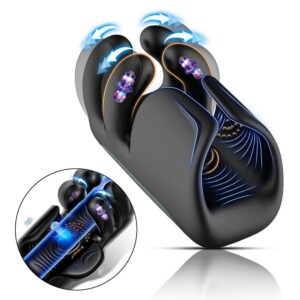 Electric Male Masturbator with Prostate Massager Dual Stimulation Stroker Cup