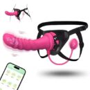 Portable Home-use App-controlled Dual-head Vibrating Egg Wearable With Leather Pants