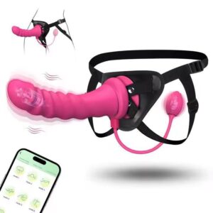 Portable Home-use App-controlled Dual-head Vibrating Egg Wearable With Leather Pants