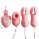 3-in-1 Nipple Suction & Clitoral Vibrator Set – Remote Control Simulated Oral Love, Clamping Pinch Vibrating Egg 20 Frequency Foreplay Sex Toy for Women