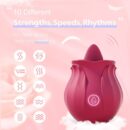 Rose Toy With Tongue Licking Rechargeable