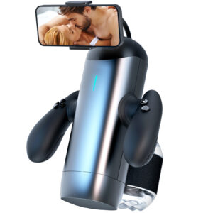 Automatic Thrusting Male Masturbator with Phone Holder – 4000 RPM Brushless Motor Telescopic Stroker, Ergonomic Handle Long Sliding Pocket Pussy Sex Toy for Men