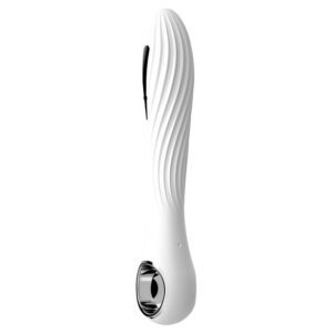 Electric Shock G-Spot Vibrator Wand – E-Stim Pulse Wave Clitoral Stimulator, Body-Safe Ribbed Silicone Deep Impact Sex Toy for Women