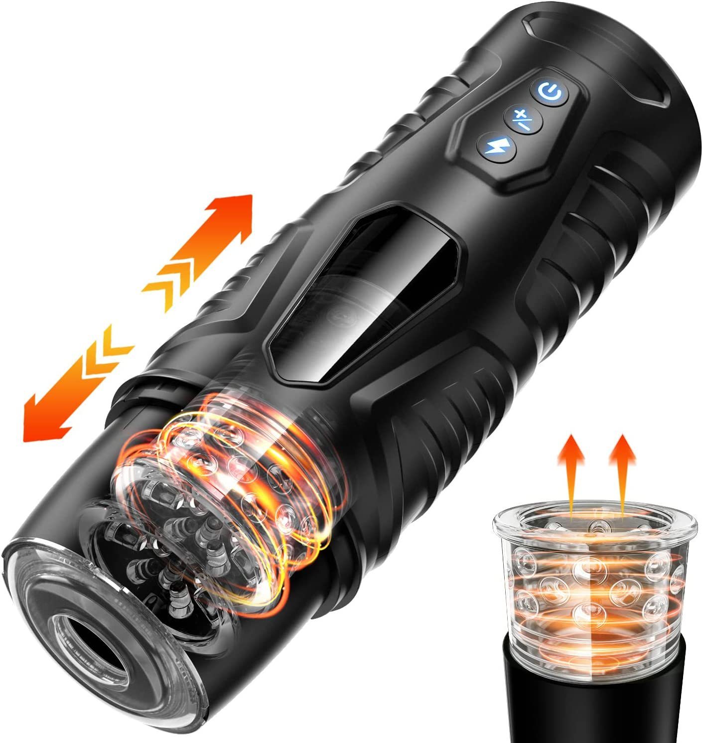 Automatic Thrusting & 360° Rotating Male Masturbator One-Click Climax Mode