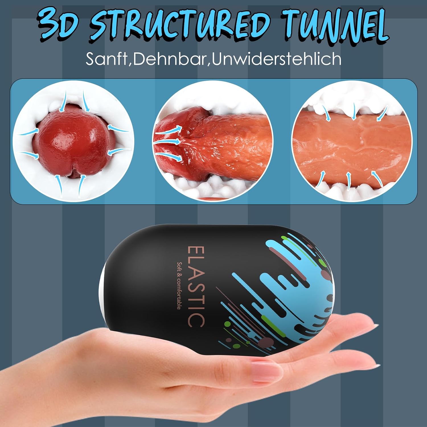 Elastic Soft Silicone Masturbation Egg for Men – Stretchy Textured Pocket Stroker - Image 7