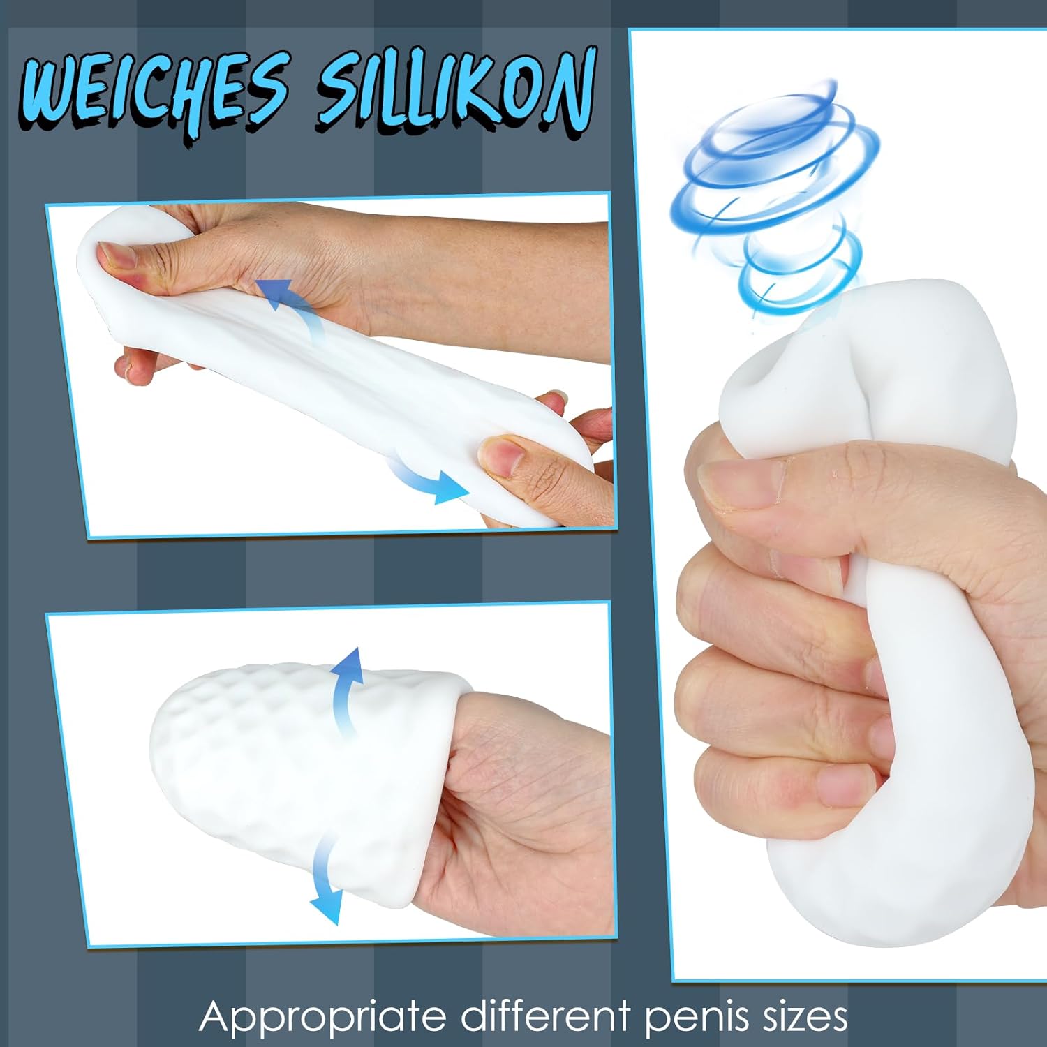 Elastic Soft Silicone Masturbation Egg for Men – Stretchy Textured Pocket Stroker - Image 10
