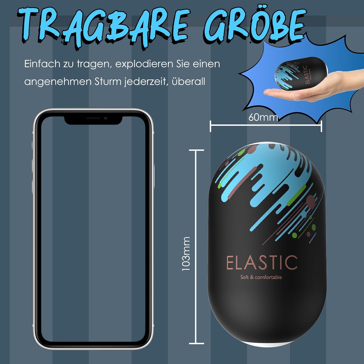 Elastic Soft Silicone Masturbation Egg for Men – Stretchy Textured Pocket Stroker - Image 5