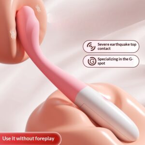 G-Spot Vibrator with Severe Earthquake Tip – Strong Shock Precision Clitoral Stimulator, Flexible Bendable Silicone Wand No Foreplay Needed Sex Toy for Women