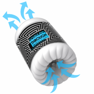 Dual-Channel Convenient Through-type Men's Manual Massager