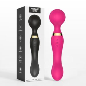 Multi-Speeds-Silicone-Double-Head-Full-Body-Massager-Vibrator-Mute Rechargeable