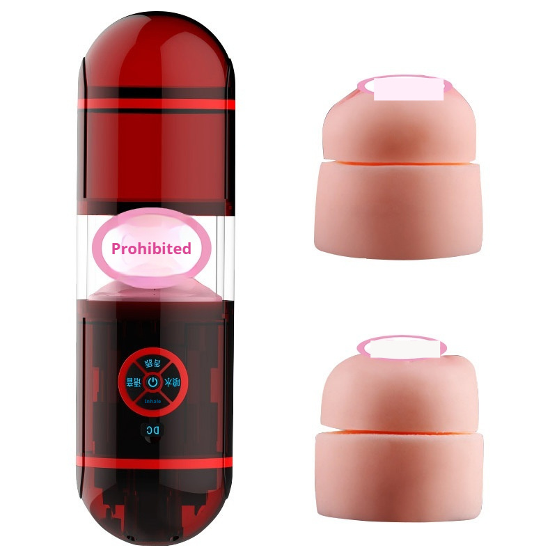 2-in-1 Dual Ended Male Masturbator Cup – Oral Blowjob & Vaginal Pocket Pussy, Soft Wrapping Tongue Lick Strong Vibration Stroker Sex Toy for Men