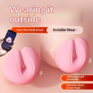 App-Controlled Invisible Nipple Vibrator Pasties – Wireless Remote Wearable Breast Stimulator, Lightweight Breathable No-Mark Nipple Massager
