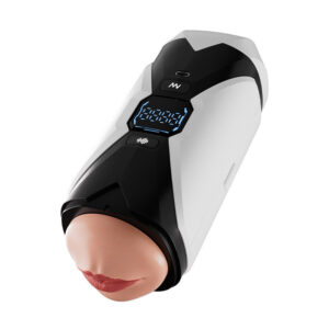 App-Controlled Dual-Head Male Masturbator – AI Interactive Oral Mouth & Simulated Vulva, 10 Frequency Peristaltic Clamping Counting Display Pocket Pussy Sex Toy for Men