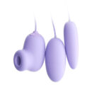 2-in-1 Clitoral Suction & Vibrating Egg Set – 10 Frequency G-Spot Sucking Stimulator with Double Bullet Egg, USB Wired Silicone Sex Toy for Women