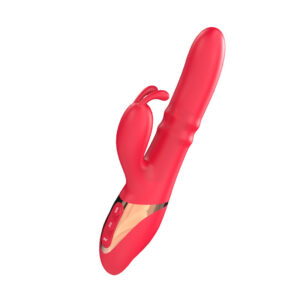 Silicone Product Women's Sliding Telescopic Vibrating Spear Masturbation Device