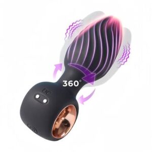 360° Rotating Anal Butt Plug Vibrator Swing Prostate Massager Sex Toy